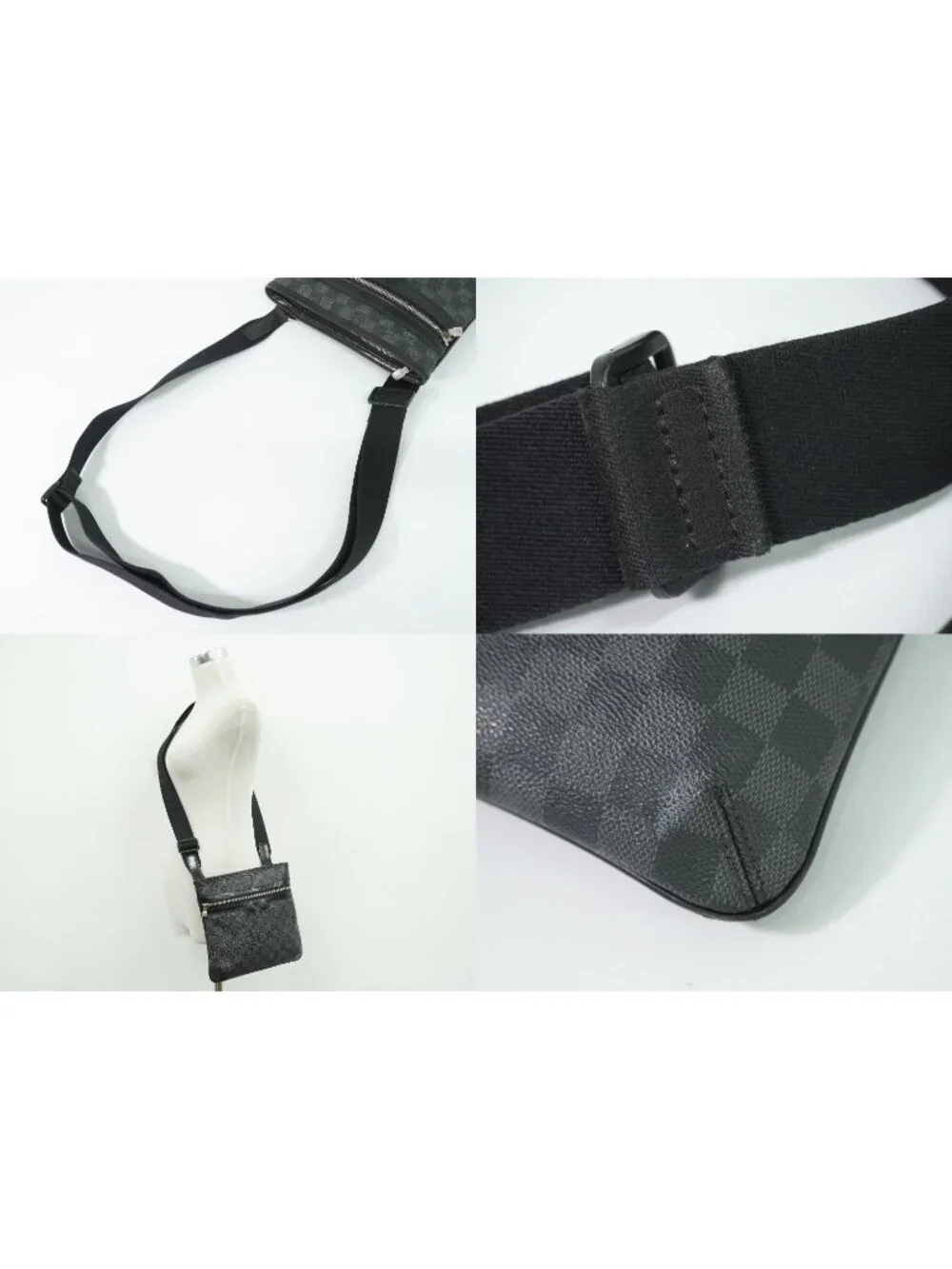Louis Vuitton LV Thomas Damier Graphite Shoulder Bag Pochette Black Gray